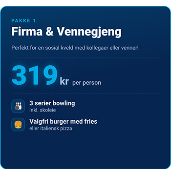 ○ Ja, takk! Pakke til Firma/Vennegjeng